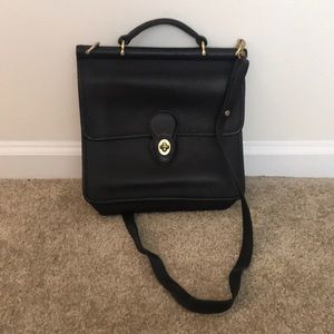 Coach black leather bag